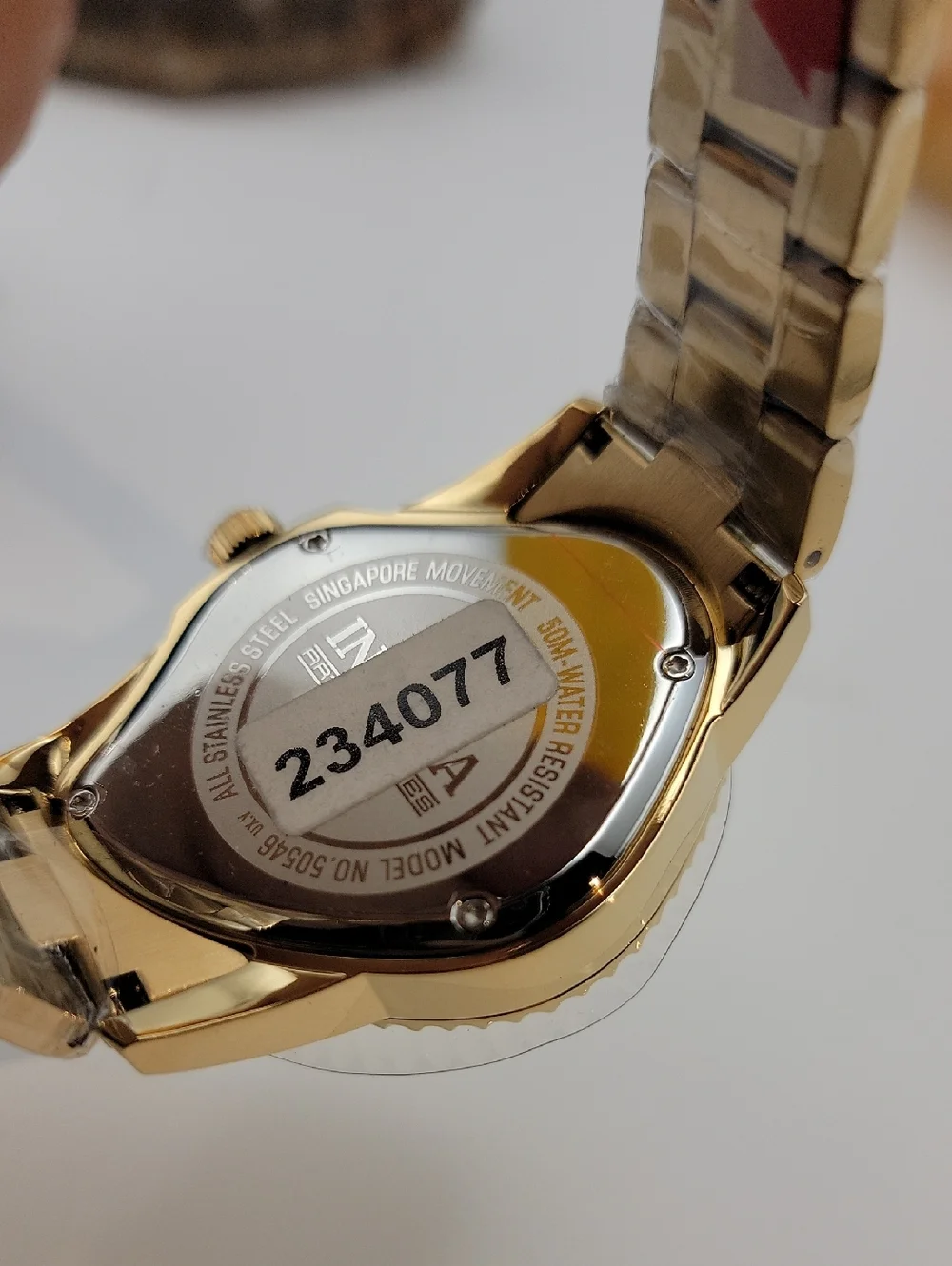 NWT Invicta Gold Black 50546 Artist SURREAL Quartz Watch 40mm Red Gradient Dial
